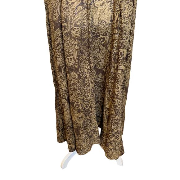 Coldwater Creek Dress Maxi Size Small S Brown 100% Cotton Neutral Boho Beachy - Picture 3 of 10
